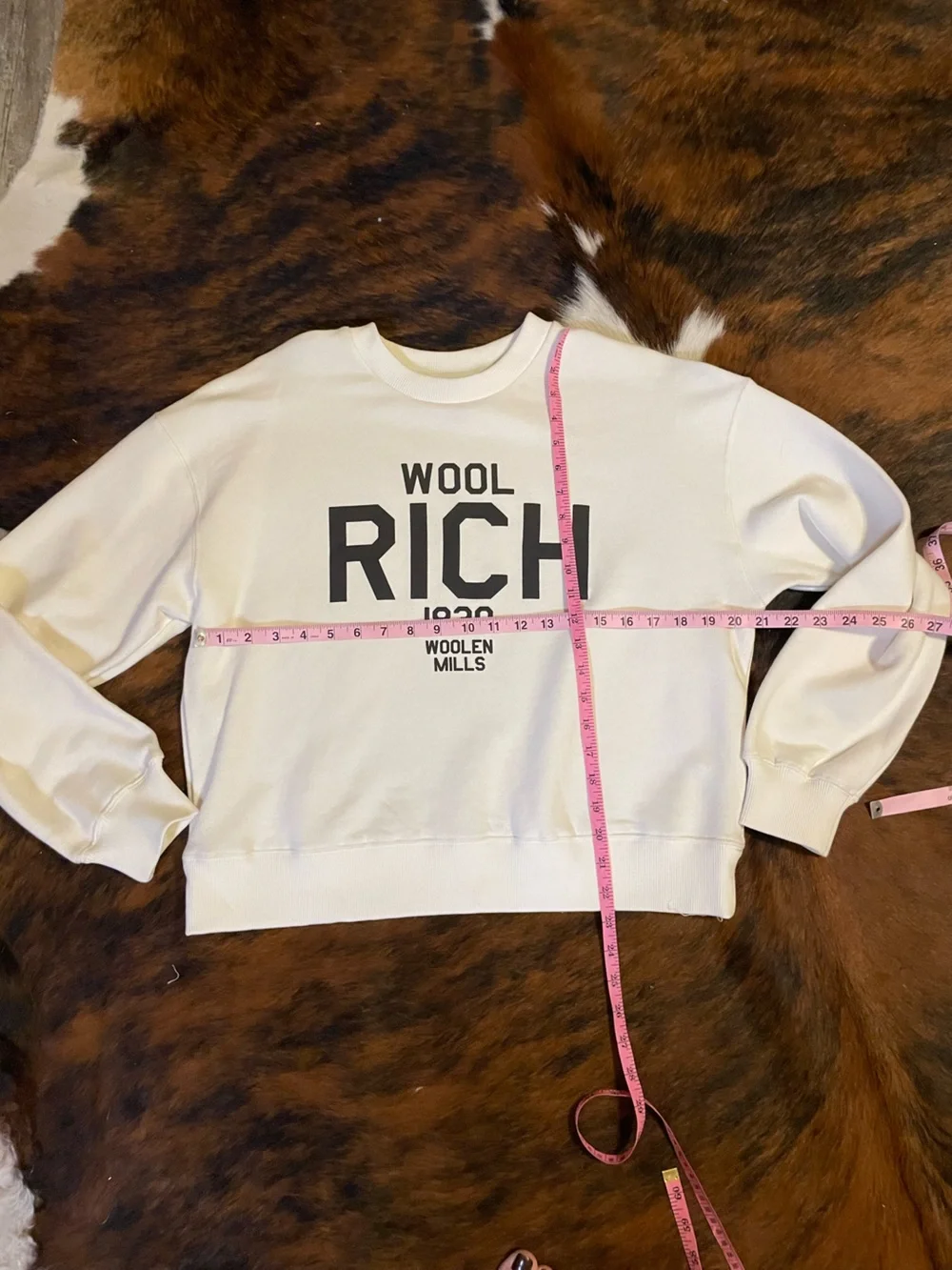 Woolrich Cream Crewneck Sweater with Black Logo